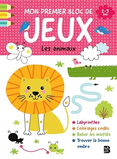 Les animaux : mon premier bloc de jeux 2-3 ans