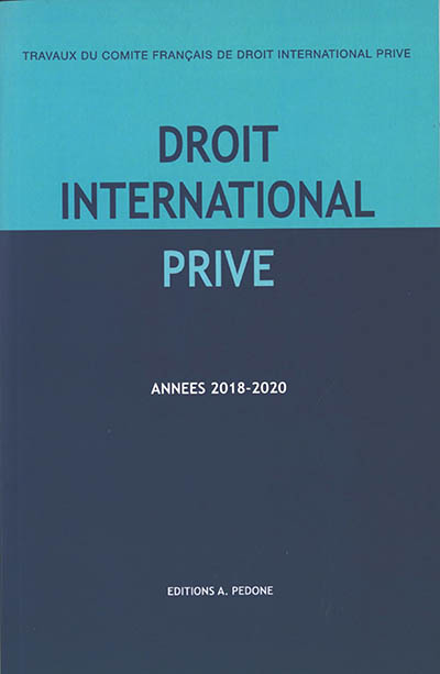 Droit international privé : années 2018-2019, 2019-2020