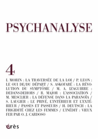 Psychanalyse, n° 4