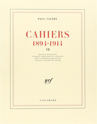 Cahiers : 1894-1914. Vol. 7. 1904-1905