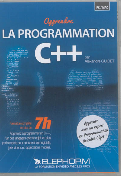 Apprendre la programmation C++ : formation complète en plus de 7 h