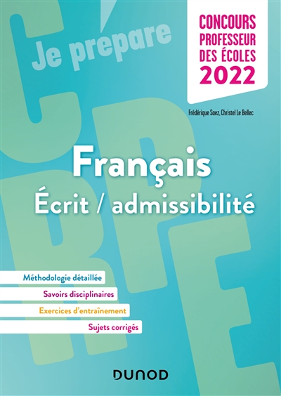 Français, écrit-admissibilité, concours professeur des écoles 2022