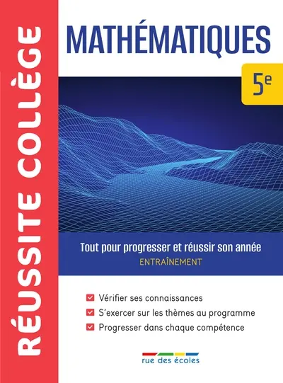 Mathématiques 5e : tout pour progresser et réussir son année : entraînement