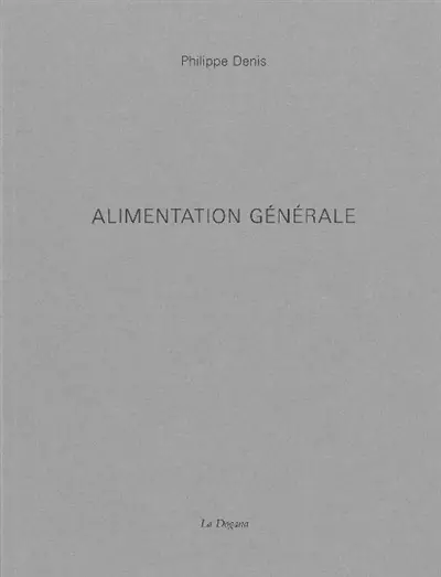 Alimentation générale. Maintenance