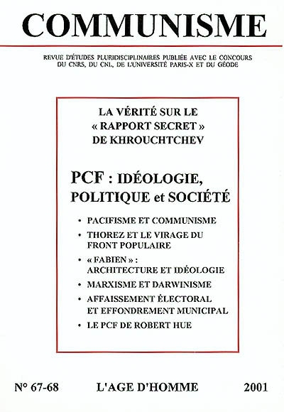 Communisme, n° 67-68. PCF :...