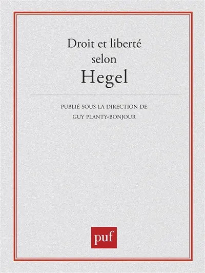 Droit et liberté selon Hegel