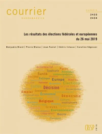 Courrier hebdomadaire, n° 2433-2434. Les résultats des élections fédérales et européennes du 26 mai 2019