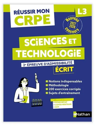 Sciences et technologie, 2e épreuve d'admissibilité : écrit L3 : nouveau concours 2027-2028