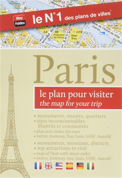 Paris, le plan pour visiter. Paris, the map for your trip