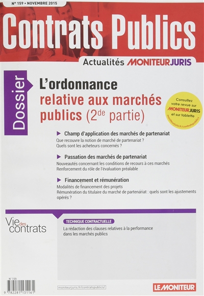 Contrats publics,...