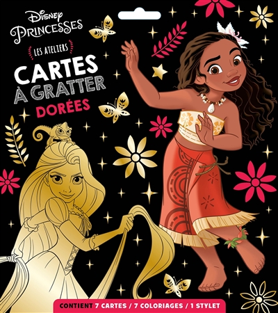 Disney princesses : cartes à gratter dorées