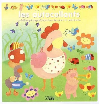 Les autocollants prédécoupés repositionnables des amis du petit jardin