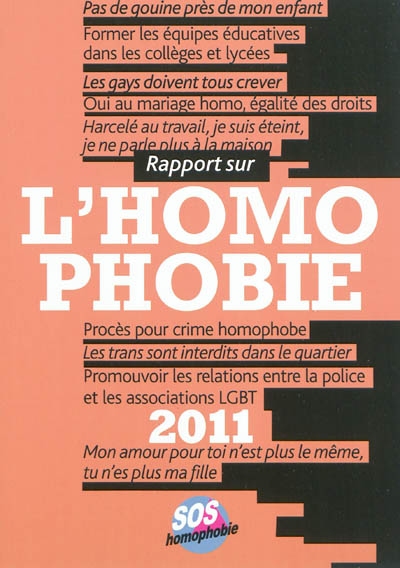 Rapport sur l'homophobie 2011