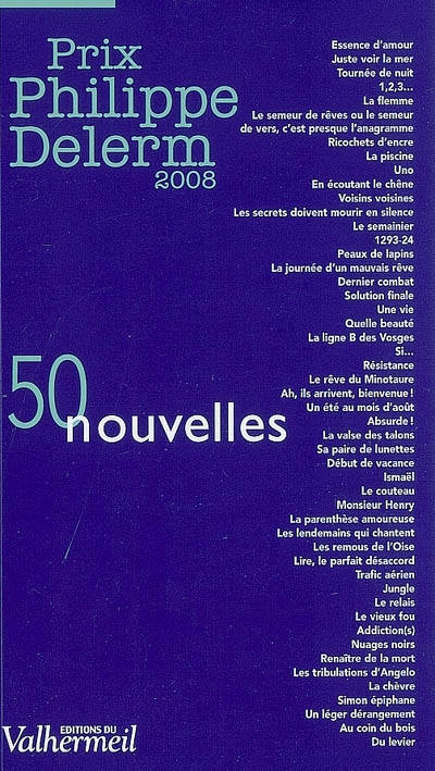 Prix Philippe Delerm 2008 : 50 nouvelles