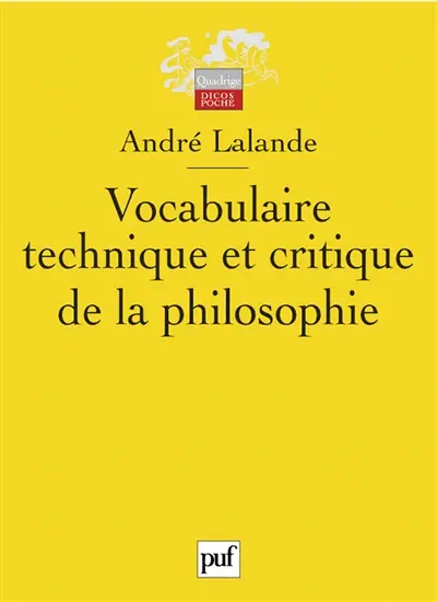 Vocabulaire technique et critique de la philosophie