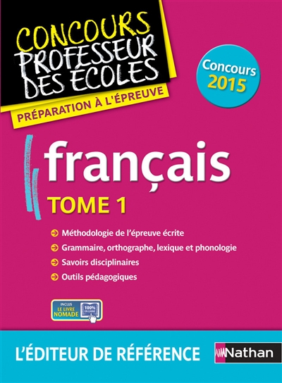 Français : concours 2015. Vol. 1