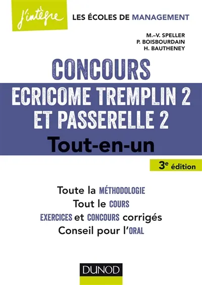 Concours Ecricome Tremplin 2 et Passerelle 2 : tout-en-un