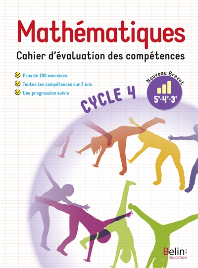 mathématiques 5e, 4e, 3e, cycle 4 : cahier d'évaluation des compétences : nouveau brevet