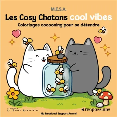Les cosy chatons good vibes : coloriages cocooning pour se détendre