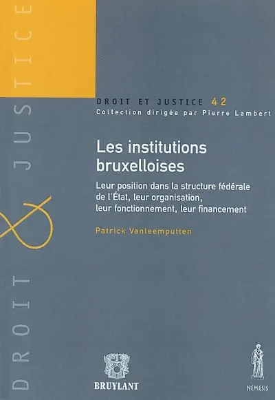 Les institutions bruxelloises : leur position dans la structure fédérale de l'Etat : leur organisation, leur fonctionnement et leur financement