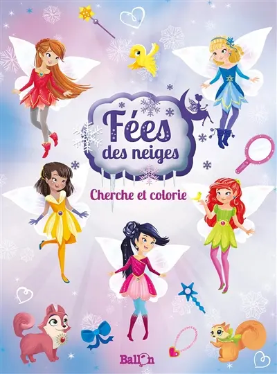 Fées des neiges : cherche et colorie
