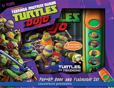 Teenage mutant ninja Turtles, les Tortues ninja : l'entraînement des Tortues ninja en ombres et en lumières : un livre d'histoire et une lampe torche avec 5 sons