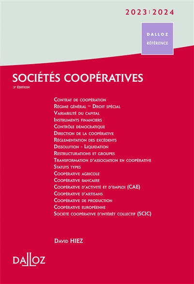 Sociétés coopératives 2023-2024