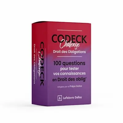 Codeck challenge : droit des obligations : 100 questions pour tester vos connaissances en droit des oblig'