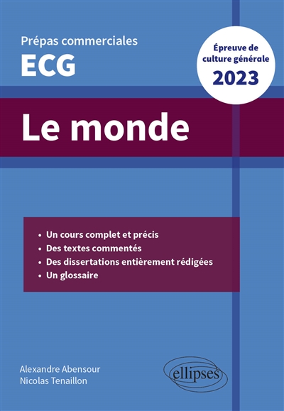 Le monde : prépas commerciales ECG : épreuve de culture générale 2023
