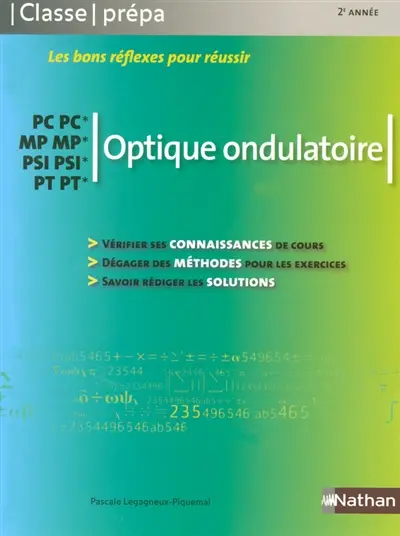 Optique ondulatoire : PC-PC*, MP-MP*, PSI-PSI*, PT-PT*