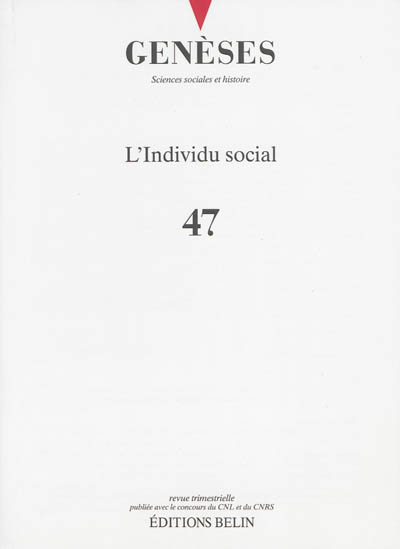 Genèses, n° 47. L'individu social