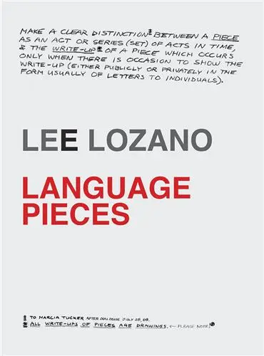 Lee Lozano : Language Pieces