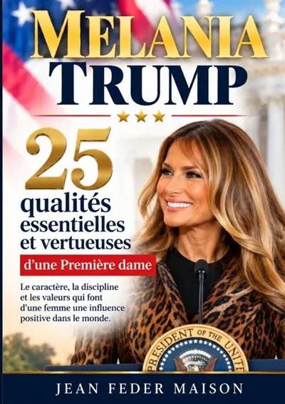 MELANIA TRUMP : 25 Qualités essentielles et vertueuses d'une première dame. : 25 Secrets de caractère, de féminité et de leadership