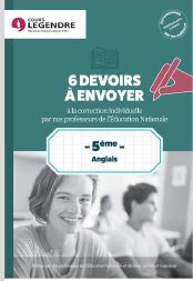 Anglais 5e : 6 devoirs à envoyer à la correction individuelle par nos professeurs de l'Education nationale