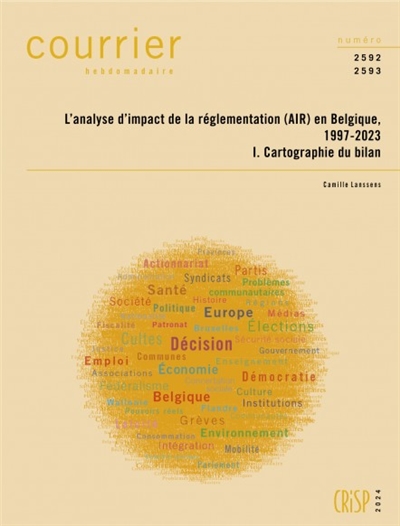Courrier hebdomadaire, n° 2592-2593. L'analyse d'impact de la réglementation (AIR) en Belgique, 1997-2023 : 1, Cartographie du bilan