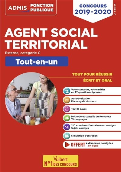Agent social territorial : externe, catégorie C : tout-en-un, concours 2019-2020