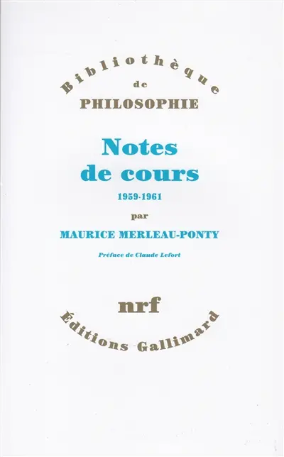 Notes de cours, 1959-1961