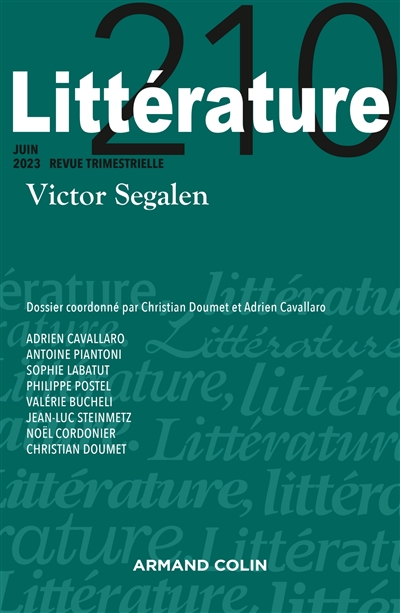 Littérature, n° 210. Victor Segalen