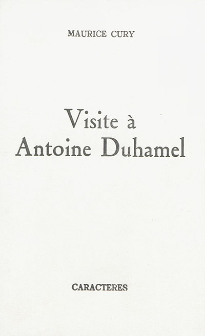 Visite à Antoine Duhamel