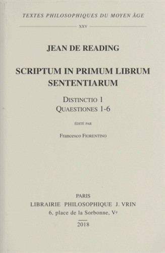 Scriptum in primum librum sententiarum. Distinctio 1, questiones 1-6