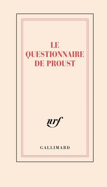 Le questionnaire de Proust : carnet