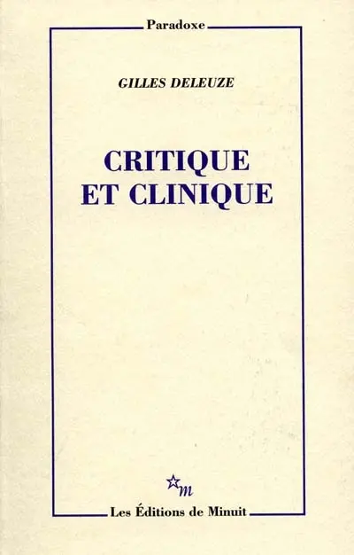 Critique et clinique