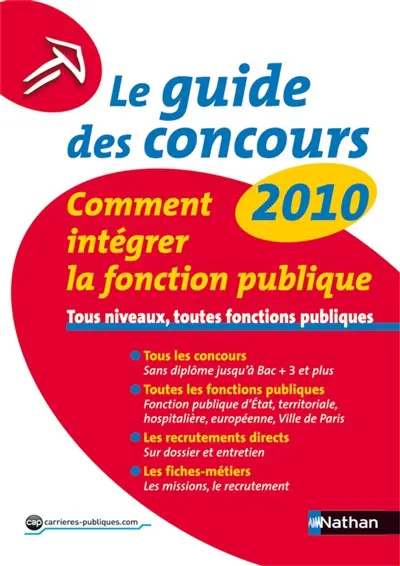 Le guide des concours 2010 : comment intégrer la fonction publique : tous niveaux, toutes fonctions publiques
