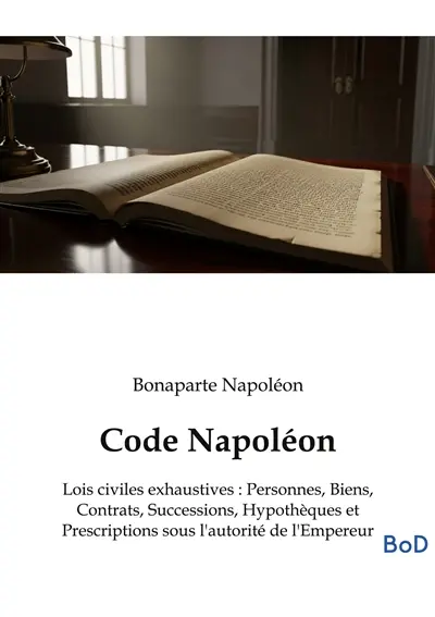 Code Napoléon : Lois civiles exhaustives : Personnes, Biens, Contrats, Successions, Hypothèques et Prescriptions sous l'autorité de l'Empereur