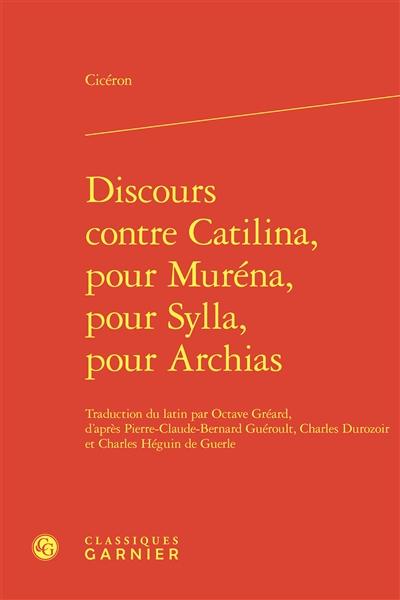 Discours contre Catilina....