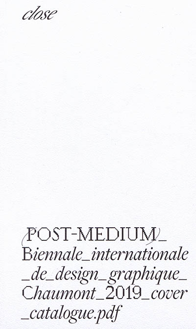 Post-médium : biennale internationale de design graphique : 2019