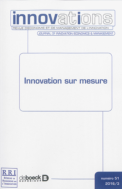 Innovations, n° 51. Innovation sur mesure