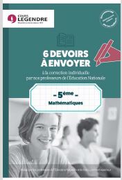 Mathématiques 5e : 6 devoirs à envoyer à la correction individuelle par nos professeurs de l'Education nationale