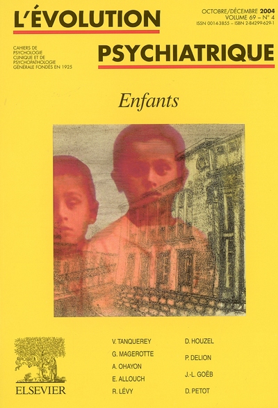 Evolution psychiatrique (L'), n° 4 (2004). Enfants