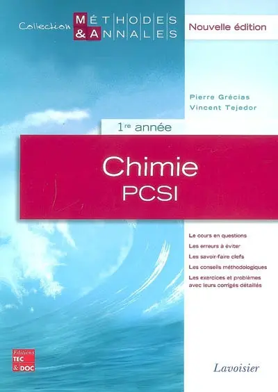Chimie, 1re année PCSI
